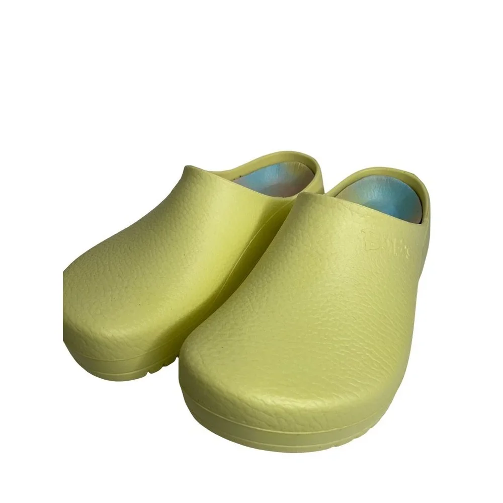 Birkenstock Super Birki Womens Yellow Popcorn Vegan Clogs Mules EU 37 US 6 NEW - Picture 2 of 7